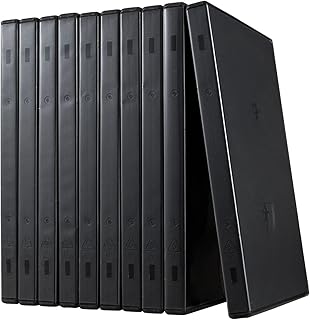 サンワダイレクト DVDケース 6枚収納 DVDトールケース 10枚セット ブラック 200-FCD035BK